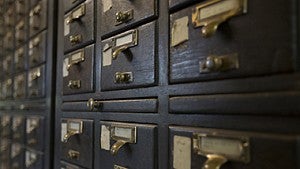 Card catalog of records